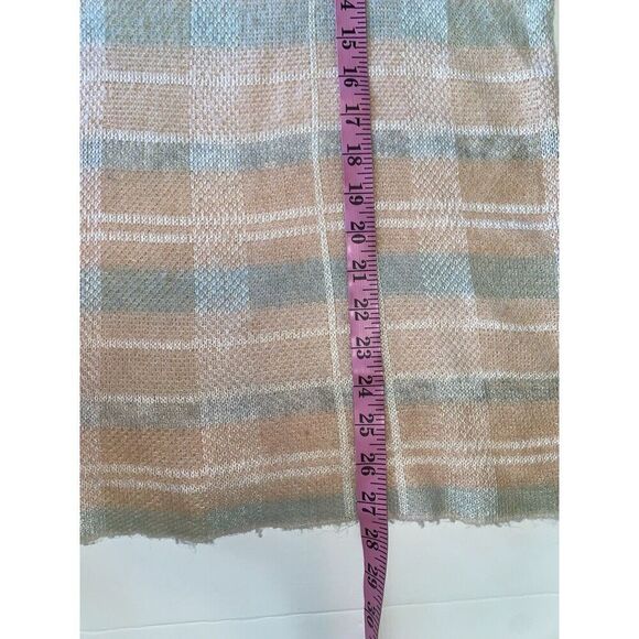Lou & Grey Plaid Wool Alpaca Blend Sweater Beige Pink Neutral Academia Tunic Med - Picture 16 of 16